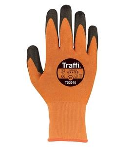 Size 10 TG3010-10 AMBER X-Dura PU Palm Traffi Glove - Cut Level B
